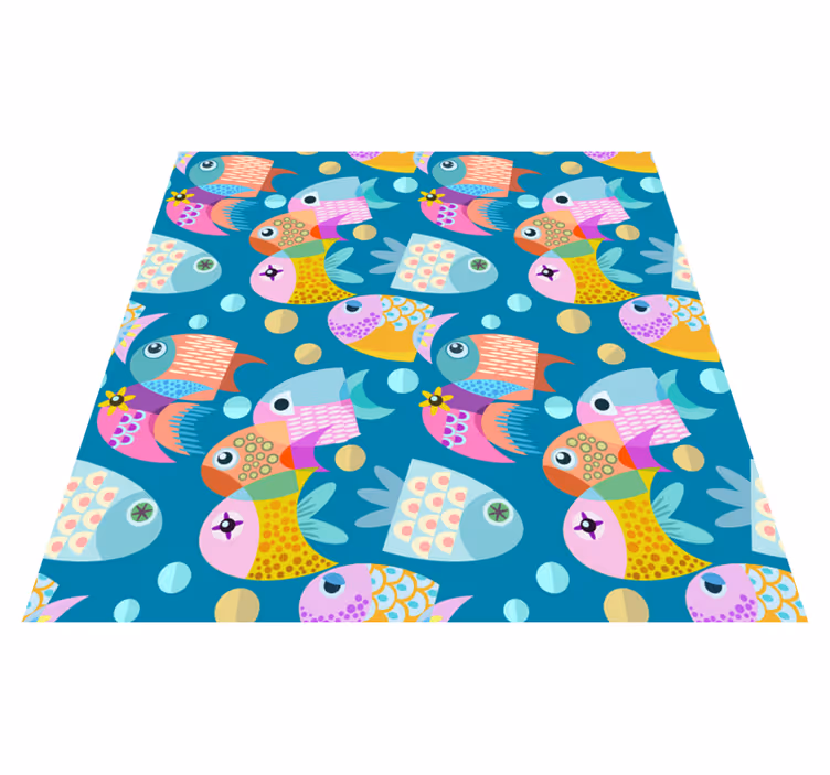 Tappeto vinile animali pesci per bambini - TenStickers