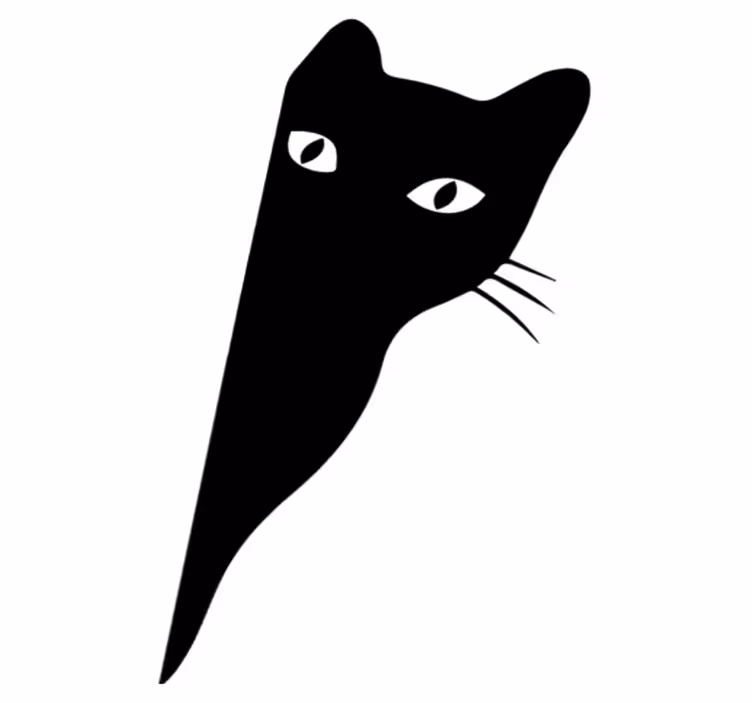 Tappeto vinile animali gatto curioso - TenStickers
