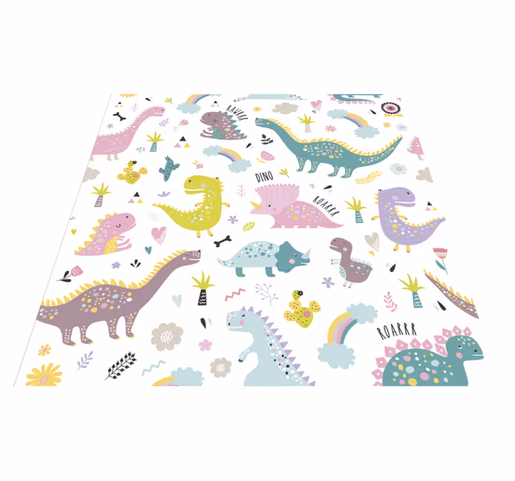 Tappeto vinile animali dinosauri kallax - TenStickers