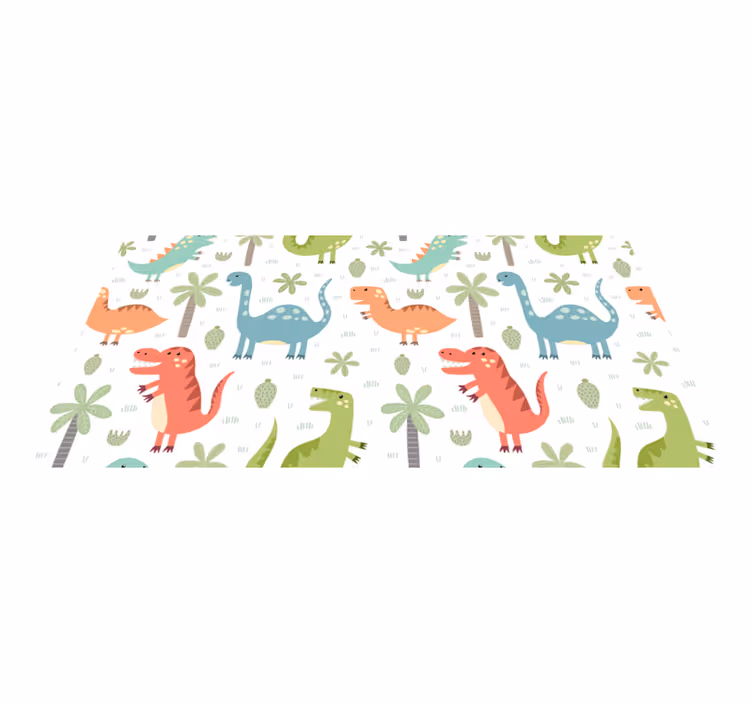 Tappeto vinile animali dinosauro felice kallax - TenStickers