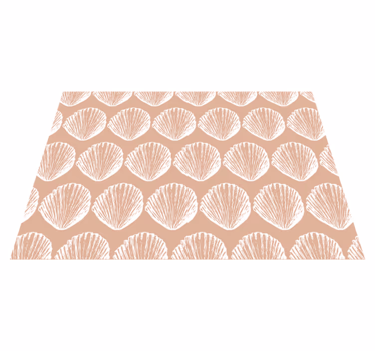 Tappeto vinile animali motivo conchiglie beige - TenStickers