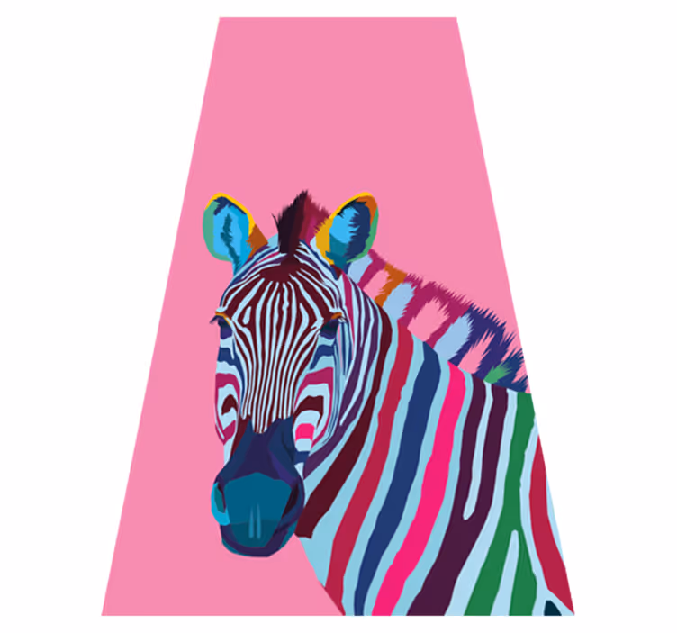 Tappeto vinile animali zebra pop art iphone - TenStickers