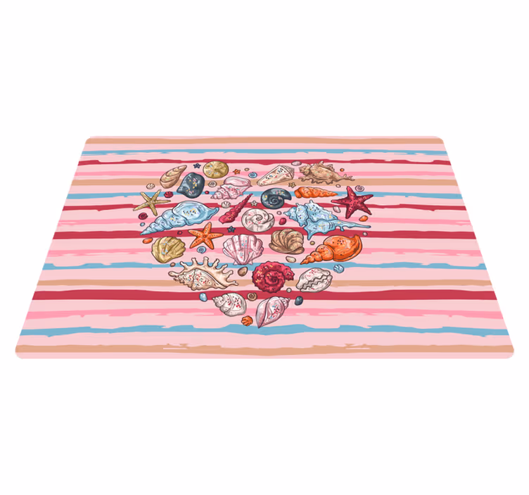 Tappeto vinile animali amore del mare - TenStickers