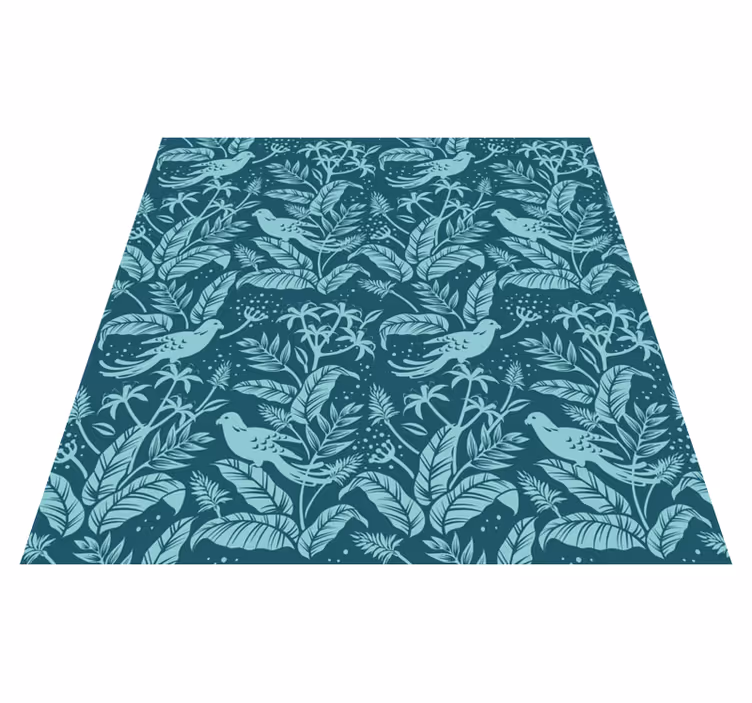 Tappeto vinile animali uccelli volanti turchesi - TenStickers