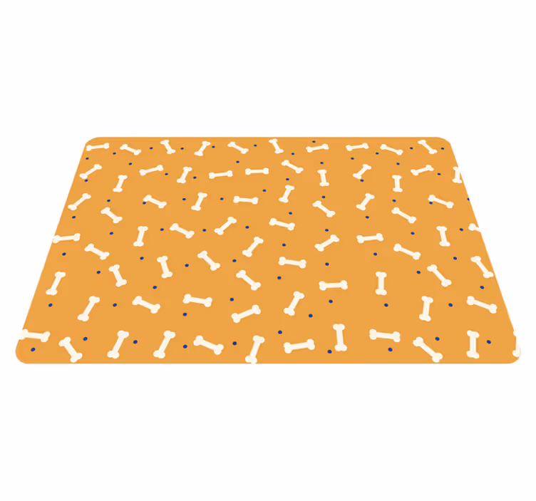 Tappeto vinile animali motivo ossa arancioni - TenStickers