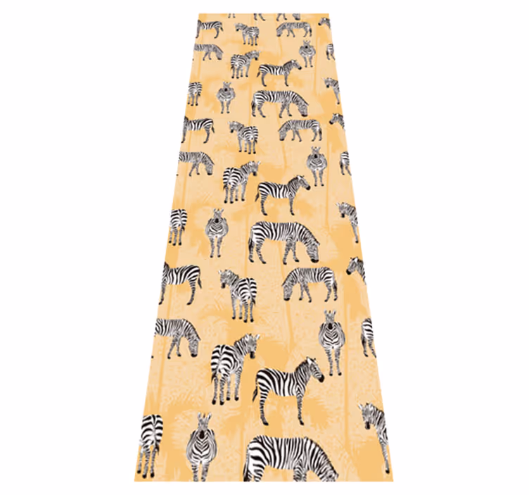 Tappeto vinile animali zebra e palme - TenStickers