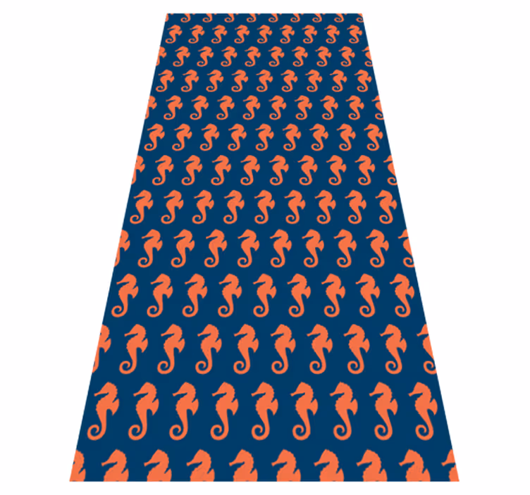 Tappeto vinile animali motivo cavalluccio marino arancione - TenStickers