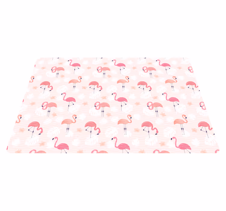 Tappeto vinile animali motivi fenicottero rosa - TenStickers