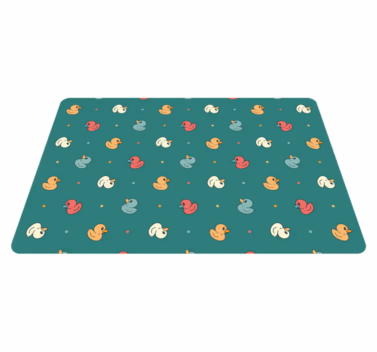 Tappeto vinile animali anatre colorate - TenStickers