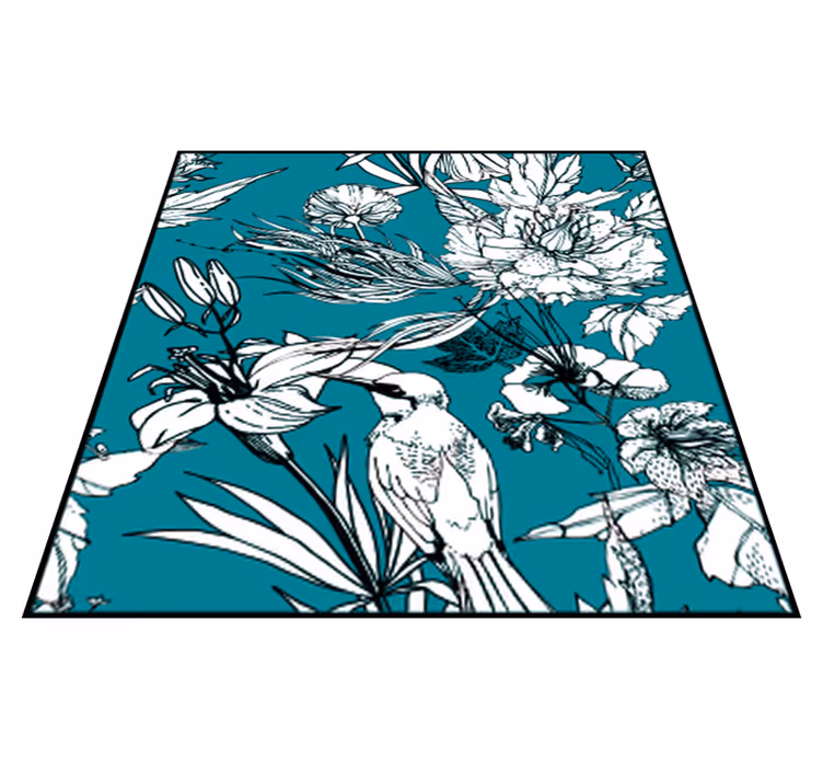 Tappeto vinile animali uccelli selvatici eleganti - TenStickers