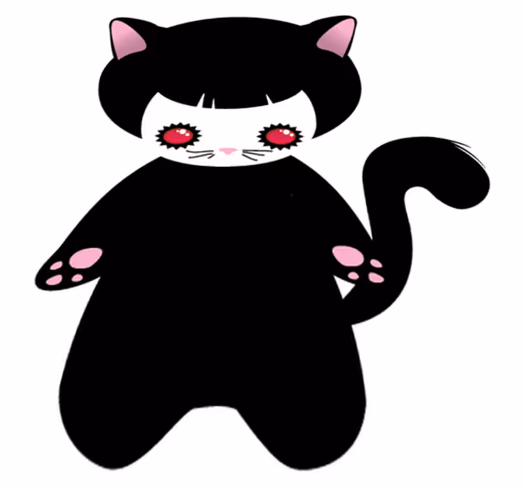 Tappeto vinile animali gattino mostruoso - TenStickers