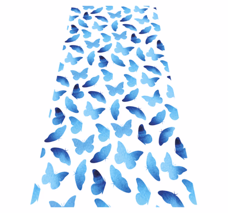 Tappeto vinile animali farfalle dipinte - TenStickers