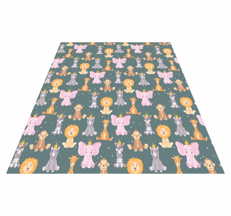 Tappeto vinile animali design animali carini - TenStickers
