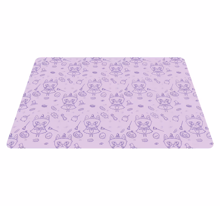 Tappeto vinile animali gatto stregato cartone - TenStickers