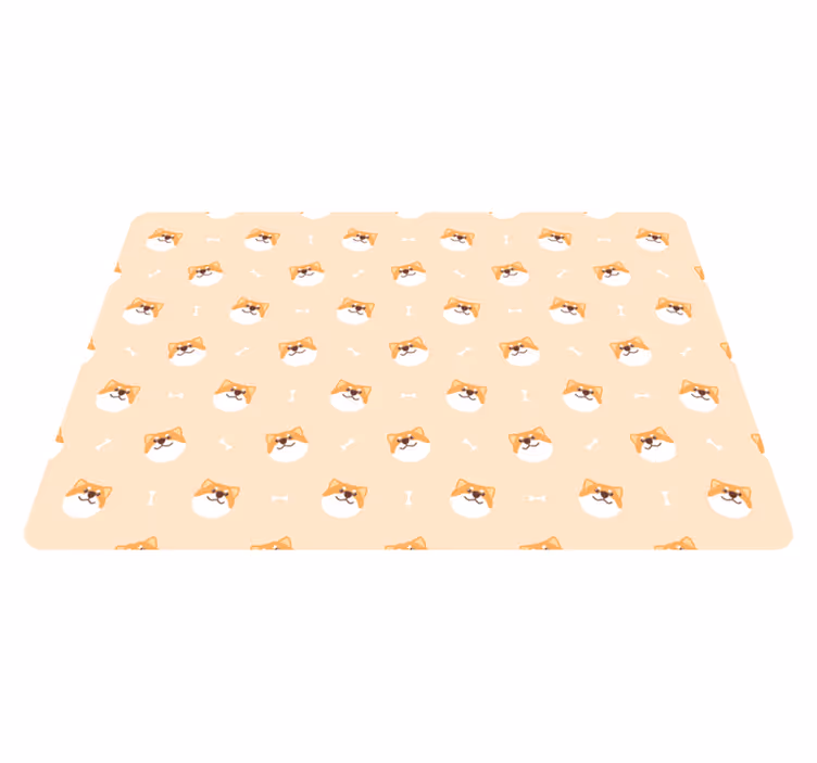 Tappeto vinile animali faccia di cane carina - TenStickers