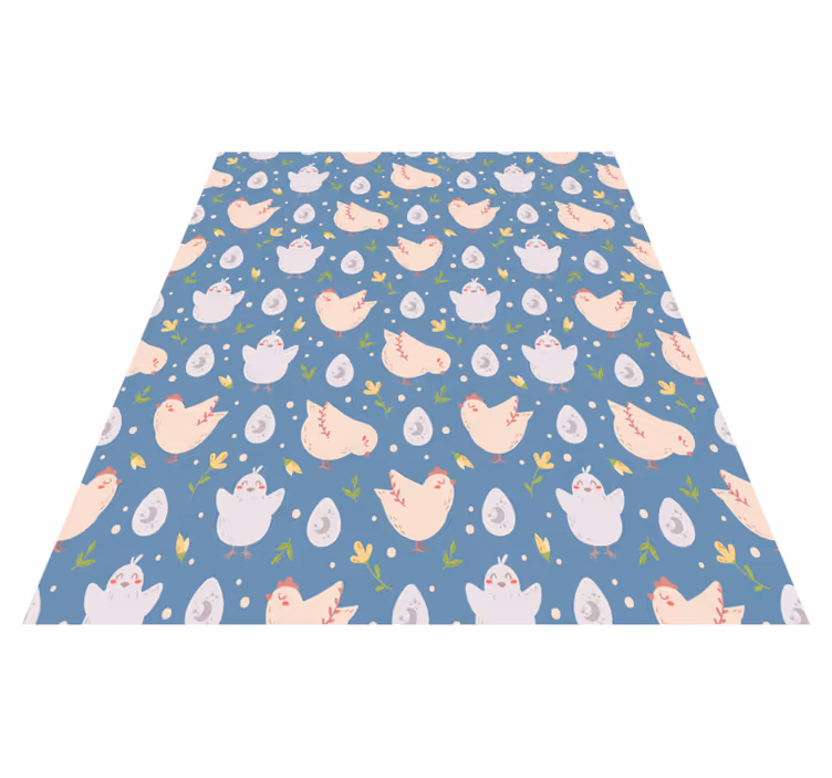 Tappeto vinile animali personaggi di pollo per bambini - TenStickers