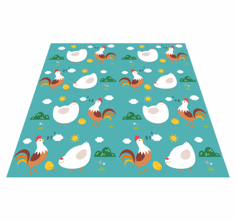 Tappeto vinile animali motivo gallo cantante - TenStickers