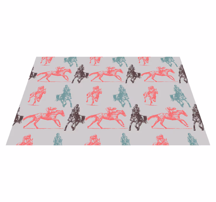 Tappeto vinile animali motivo casa western - TenStickers