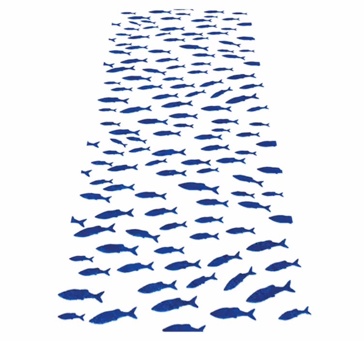 Tappeto vinile animali motivo pesci blu - TenStickers