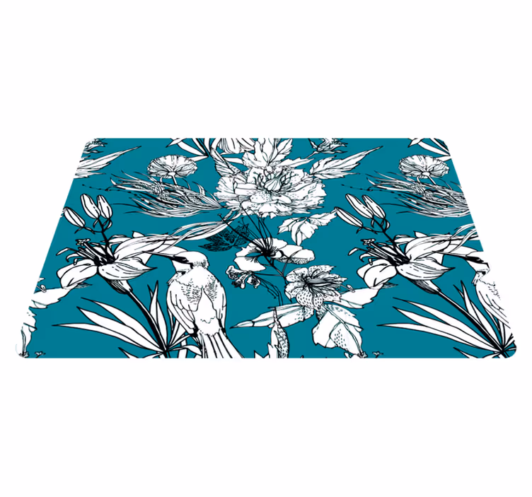 Tappeto vinile animali uccelli selvatici eleganti - TenStickers