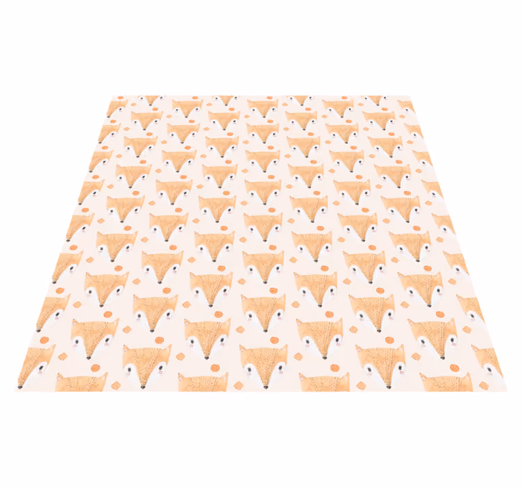 Tappeto vinile animali motivo volpe cucciolo - TenStickers