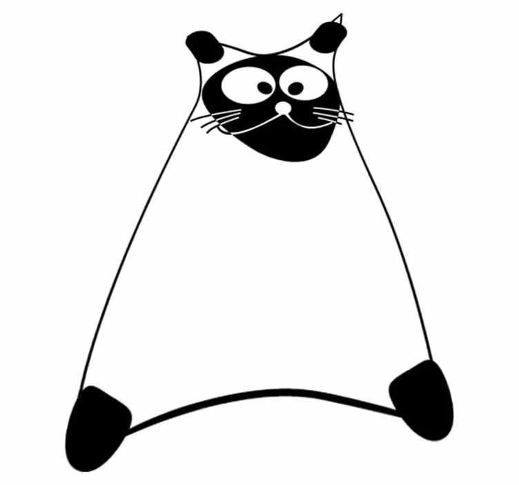 Tappeto vinile animali contorno monocolore originale - TenStickers