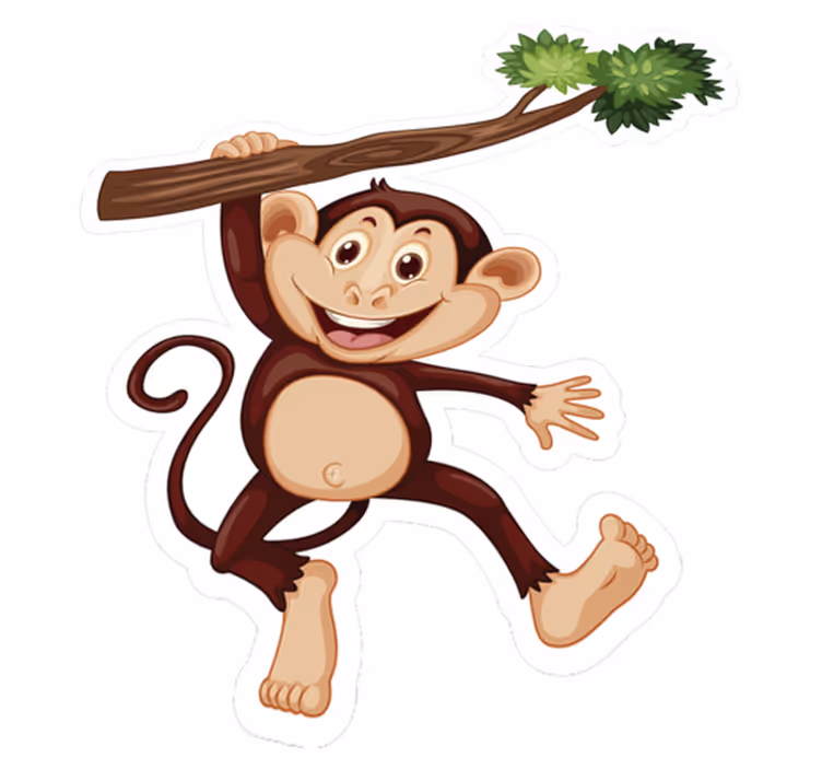 Tappeto vinile animali scimmietta birichina - TenStickers