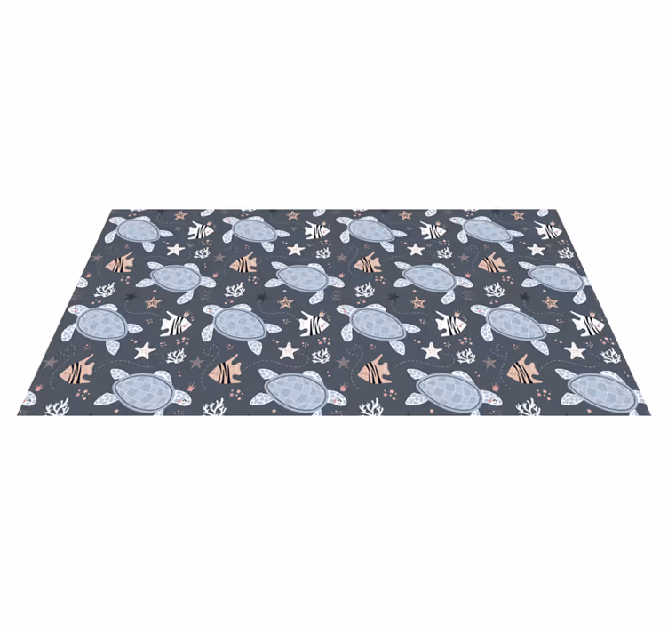 Tappeto vinile animali motivo tartaruga fantasioso - TenStickers