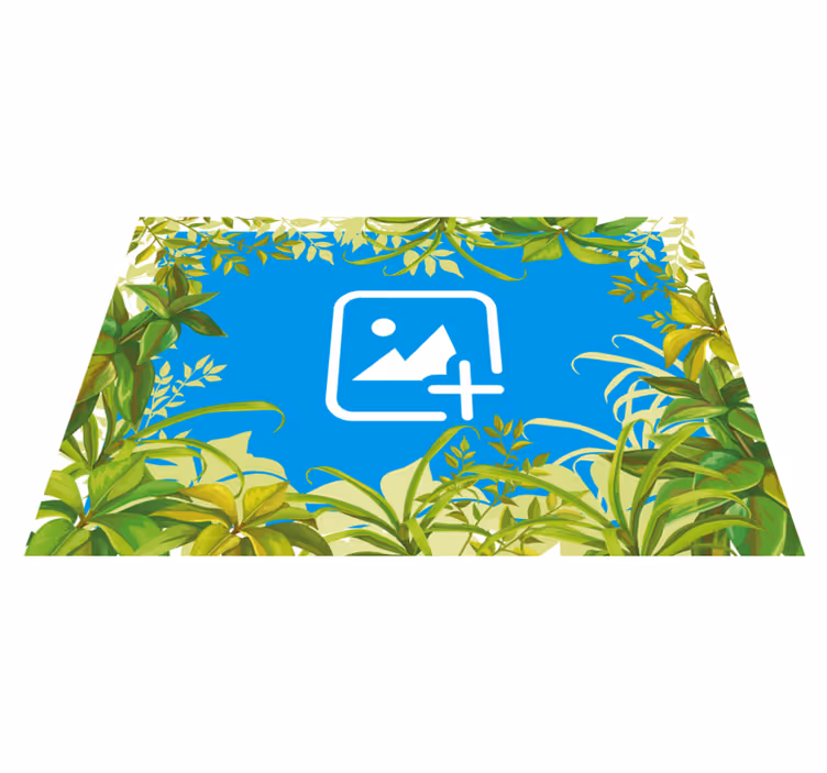 Tappeto vinile animali gatto tra il verde - TenStickers