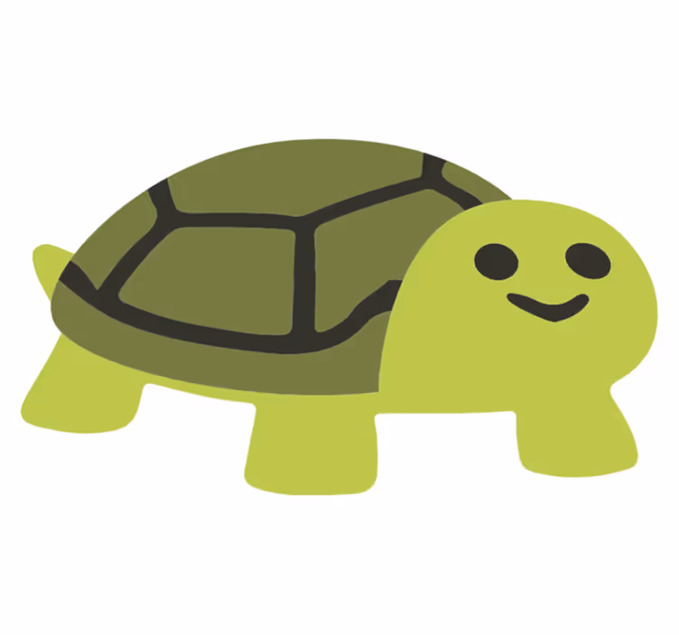 Tappeto vinile animali tartaruga sorridente - TenStickers