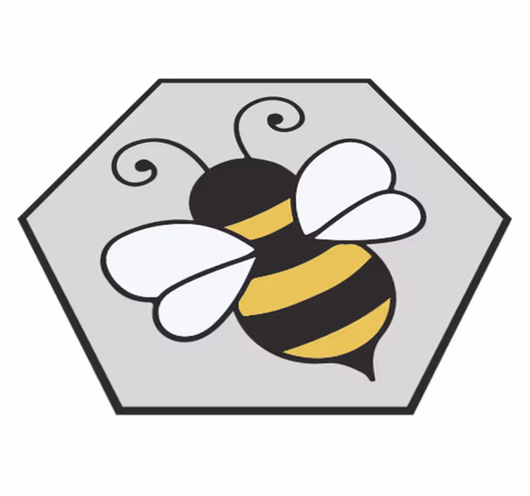 Tappeto vinile animali design esagono api - TenStickers
