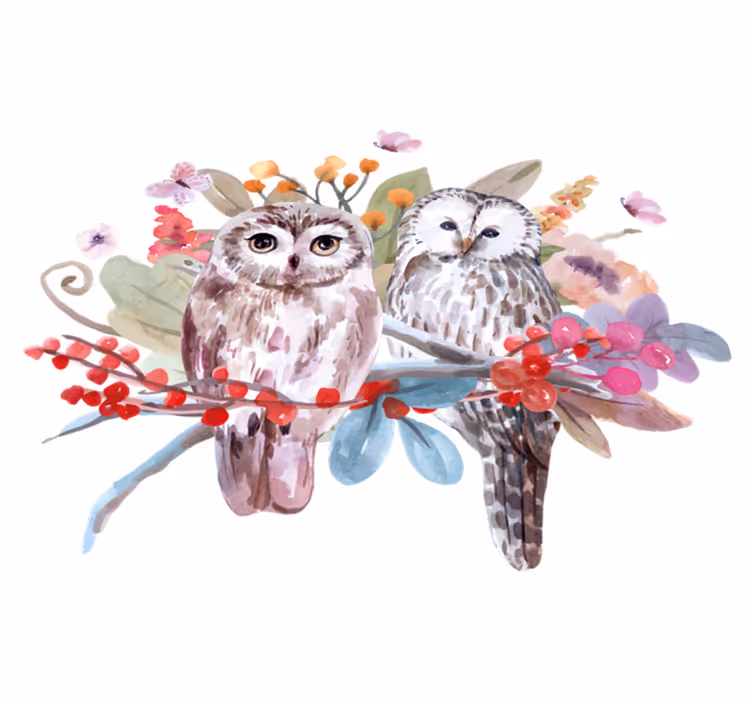 Tappeto vinile animali gufo nella natura - TenStickers