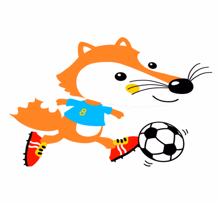 Tappeto vinile animali volpe bizzarra - TenStickers
