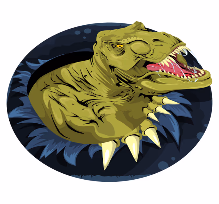 Tappeto vinile animali testa di tyrannosaurus rex - TenStickers