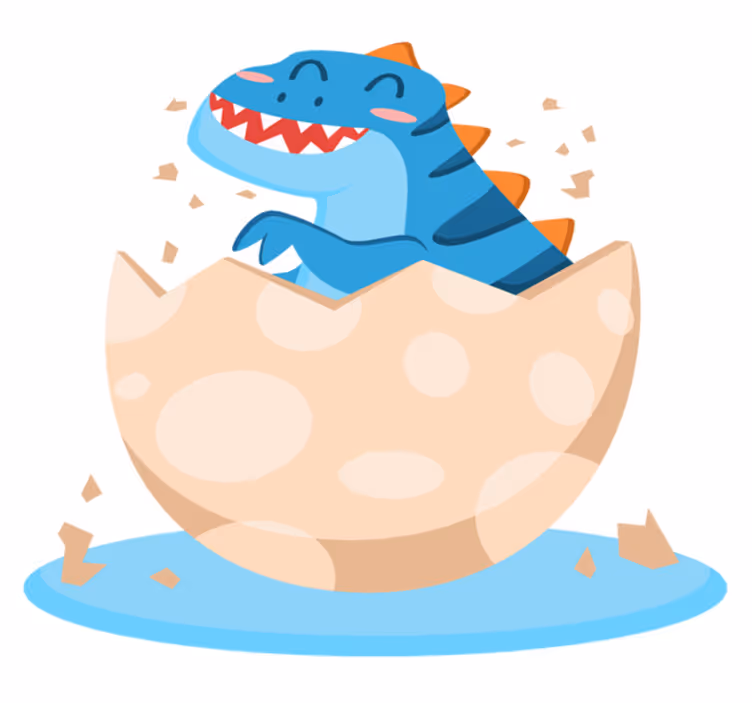 Tappeto vinile animali piccolo dinosauro felice - TenStickers