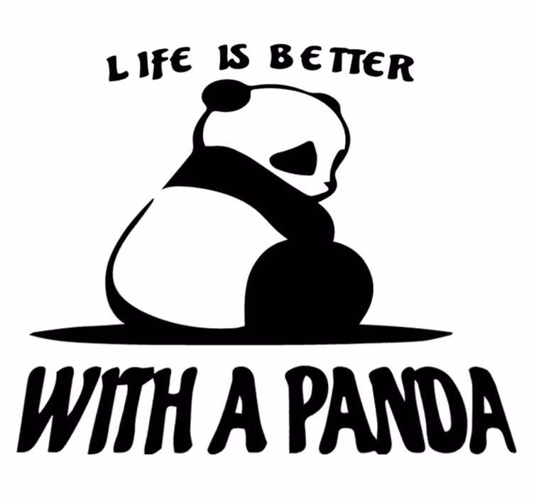 Tappeto vinile animali citazione illustrazione panda - TenStickers