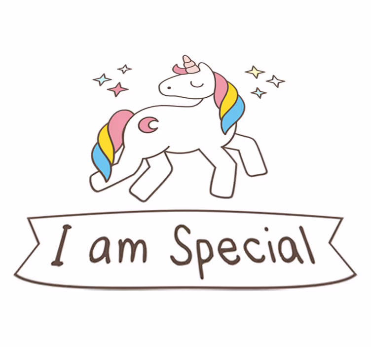 Tappeto vinile animali unicorno con frase speciale - TenStickers