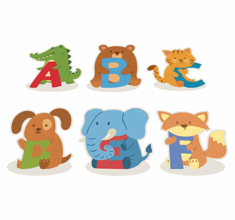 Tappeto vinile animali alfabeto di animali - TenStickers