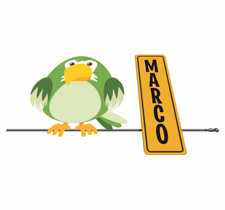 Tappeto vinile animali pappagallo selvatico personalizzato - TenStickers