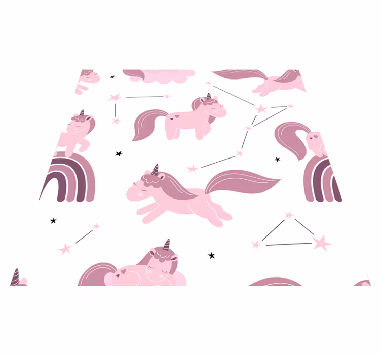 Tappeto vinile animali unicorni e costellazioni - TenStickers