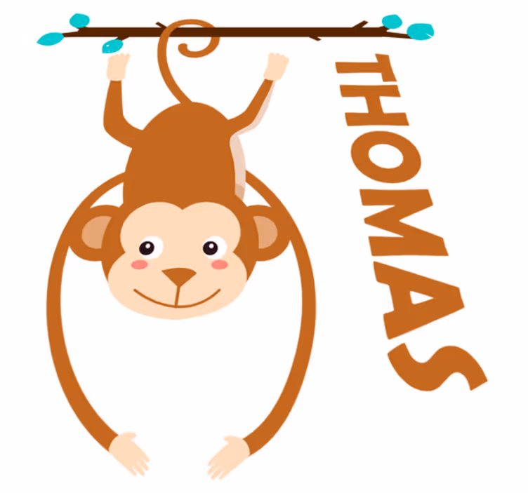 Tappeto vinile animali stile scimmia giocoso - TenStickers