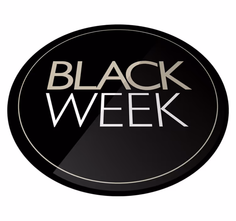 Tappeto vinile black friday offerta settimana nera - TenStickers