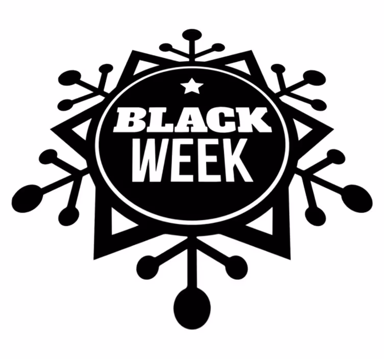 Tappeto vinile black friday fiocchi di neve settimana - TenStickers