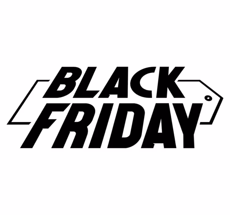 Tappeto vinile black friday font corsivo moderno - TenStickers