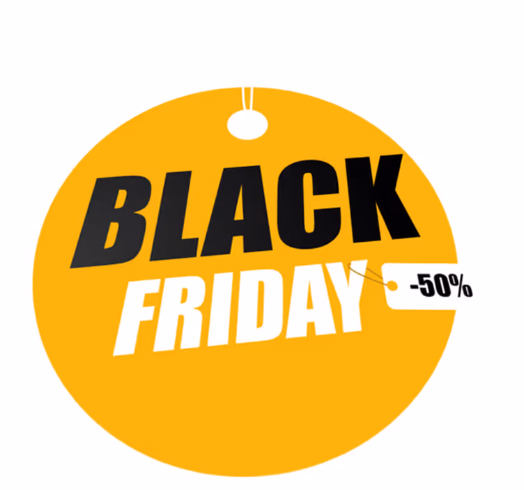 Tappeto vinile black friday cerchio personalizzato - TenStickers
