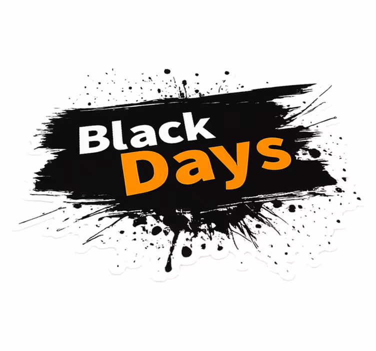 Tappeto vinile black friday bianco e nero "giorni neri" - TenStickers