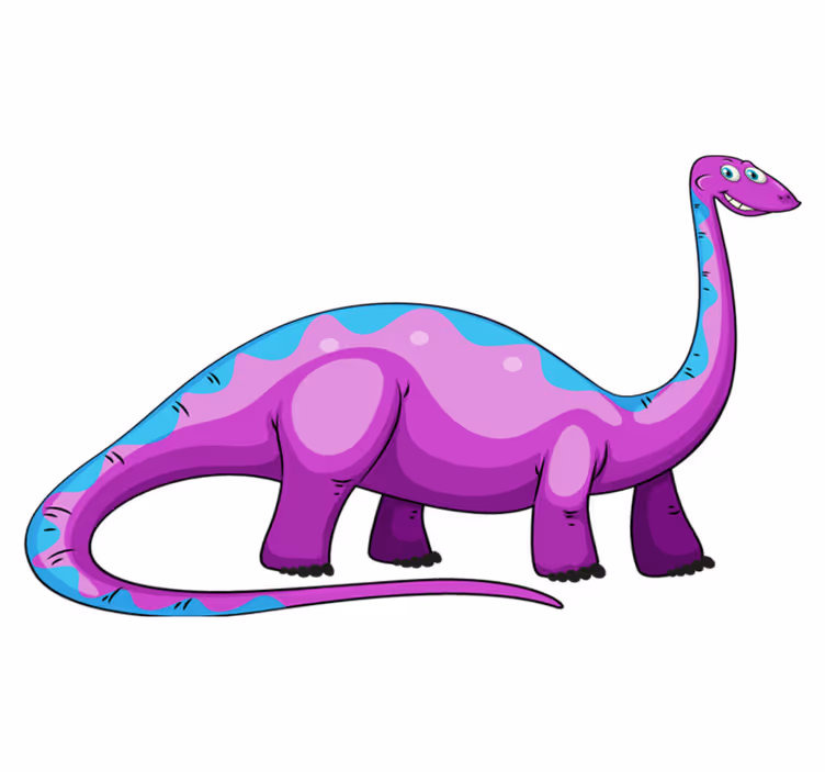 Tappeto vinile animali dinosauro viola giocoso - TenStickers