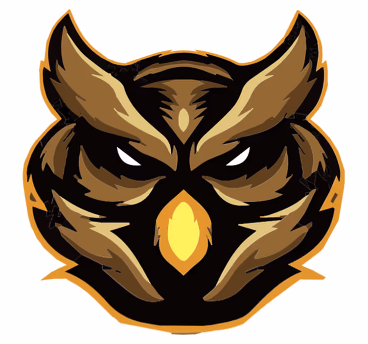 Tappeto vinile animali emblema gufo fierce - TenStickers