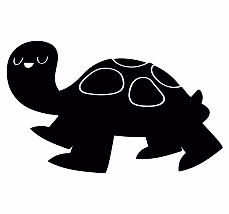 Tappeto vinile animali tartaruga nera gigante - TenStickers
