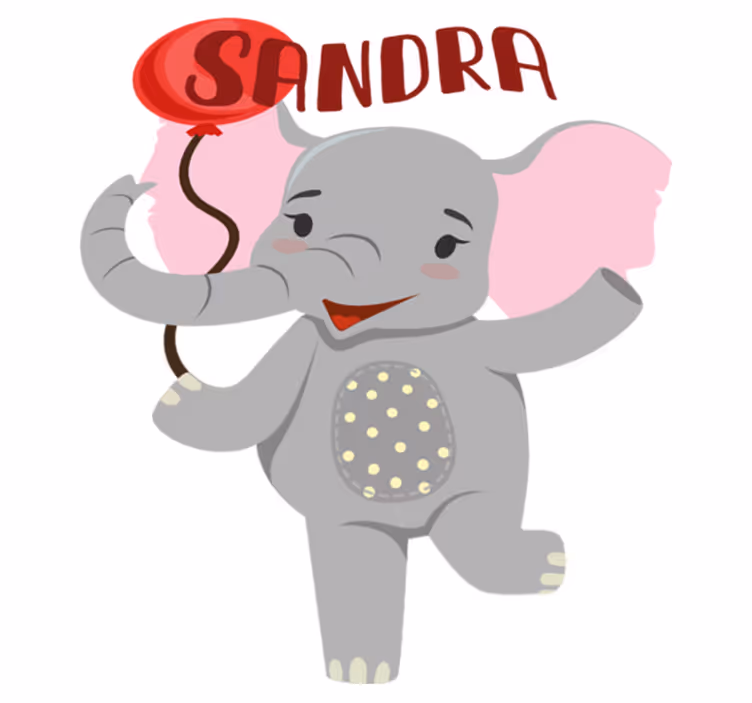 Tappeto vinile animali elefante e palloncino - TenStickers